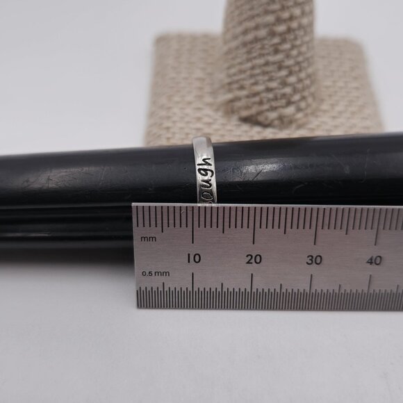 Size 9 Sterling Silver I Am Enough Ring A2617 - Picture 6 of 7